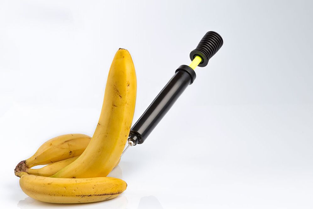 A inxección de bananas simula a inxección de aumento do pene